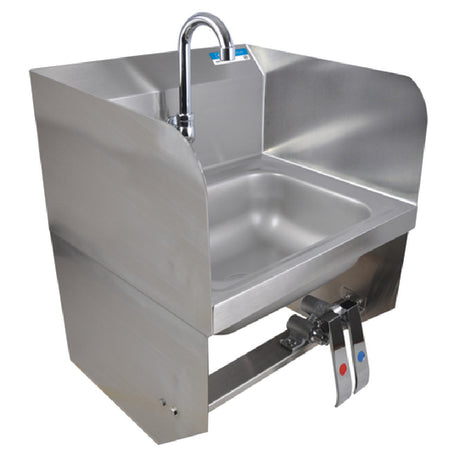 BK Resources BKHS-W-1410-1SSBKKPG Hand Sink With Knee Valve Wall Mount 14" Wide X 10" Front-to-back X 5" Deep Bowl