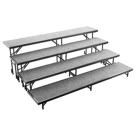 National Public Seating RS4L NPS® Straight Standing Choral Riser 72"W X 96"D X 32"H