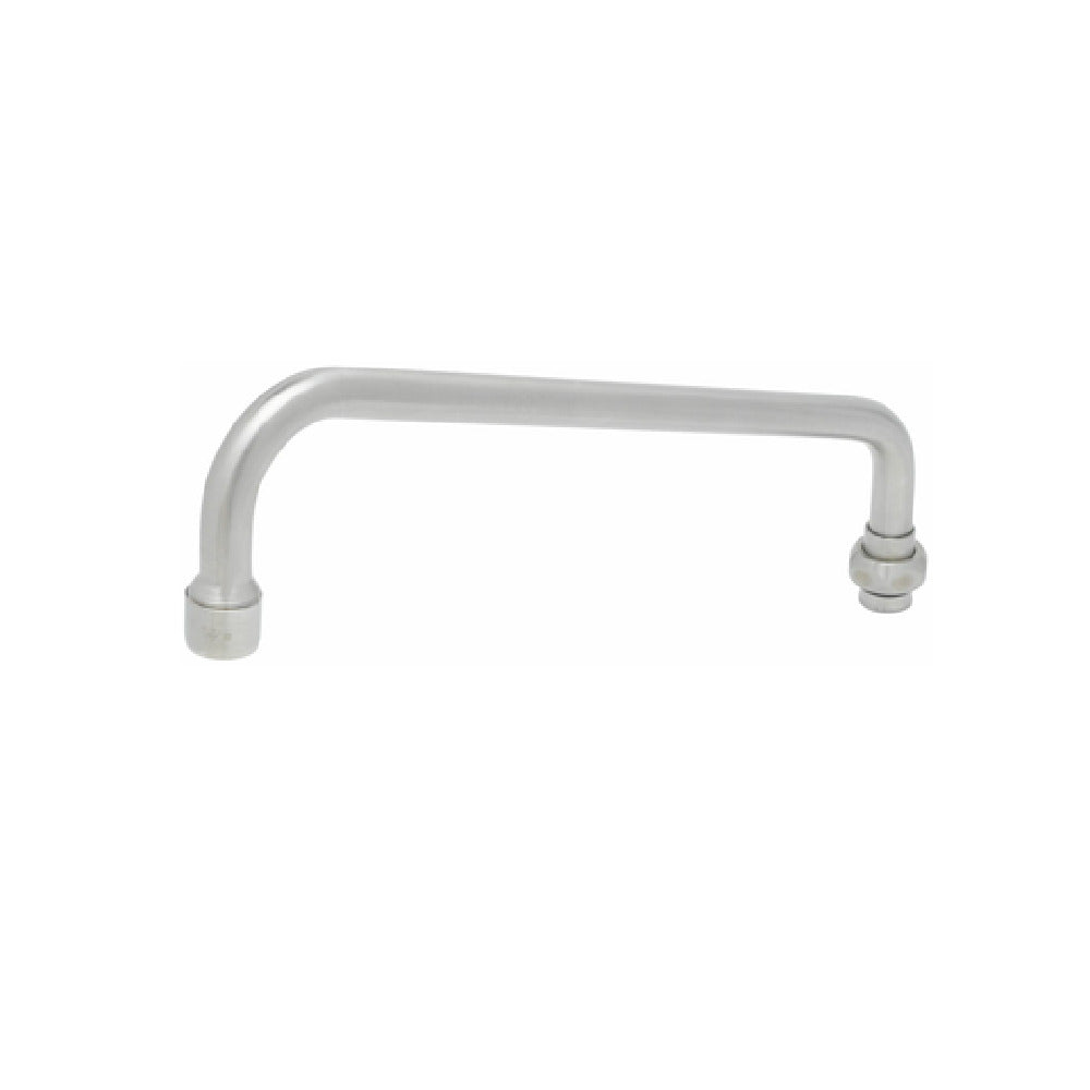 T&S Brass S062X EverSteel Faucet Stainless Steel 12" Swing Nozzle With Stream Regulator Outlet. Certified To ASME A112.18.1/CSA B125.1