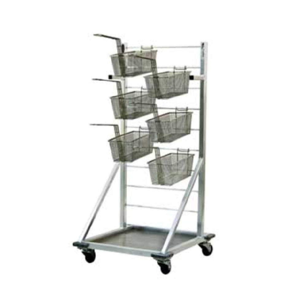 New Age Industrial 1215 Fry Basket Rack 24-1/2"W X 27"D X 52-1/2"H Accommodates Approximately 27 Fry Baskets