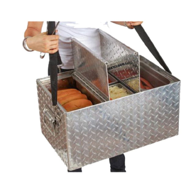 Bon Chef 61290 Hot Dog Hawker Server 21-3/4"L X 13-3/4"W X 11-1/4"H Includes (2) 1/6 Size Food Pan