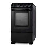 Summit REX2051BRT Electric Range 20" W 2.3 Cu. Ft. Capacity Oven