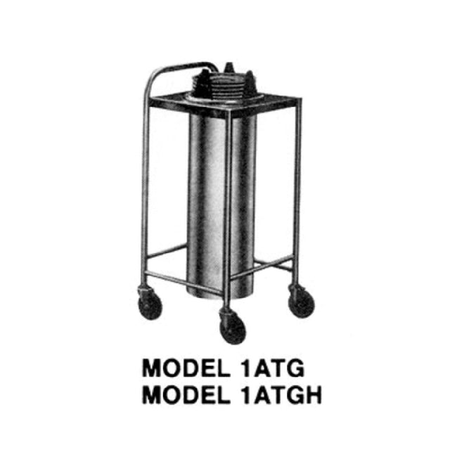 Piper Products 1ATG8 - Plate Dispenser, Open Tubular Frame, Mobile Design