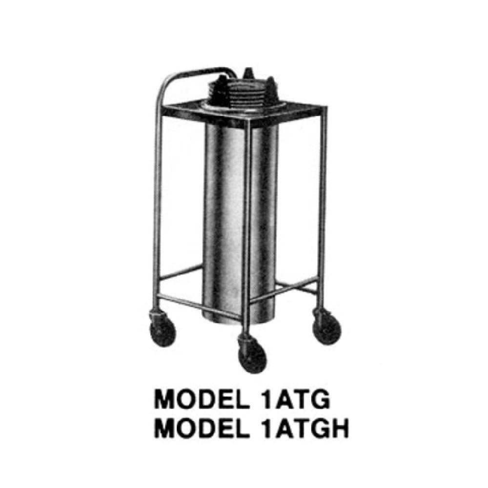 Piper Products 1ATG75 - Plate Dispenser, Open Tubular Frame, Mobile Design