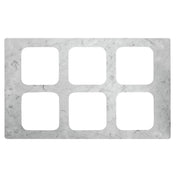 Hubert 99543 - Cold Tile, For 1/6-size Contemporary Pans, 6-compartment