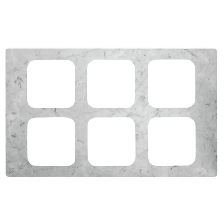 Hubert 99543 - Cold Tile, For 1/6-size Contemporary Pans, 6-compartment