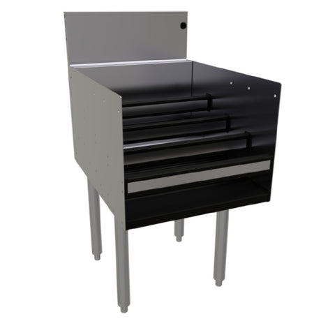 Glastender LDB-18 Underbar Liquor Steps Free Standing 18"W X 24"D (aligns With 24" Deep Units Without Speed Rail)