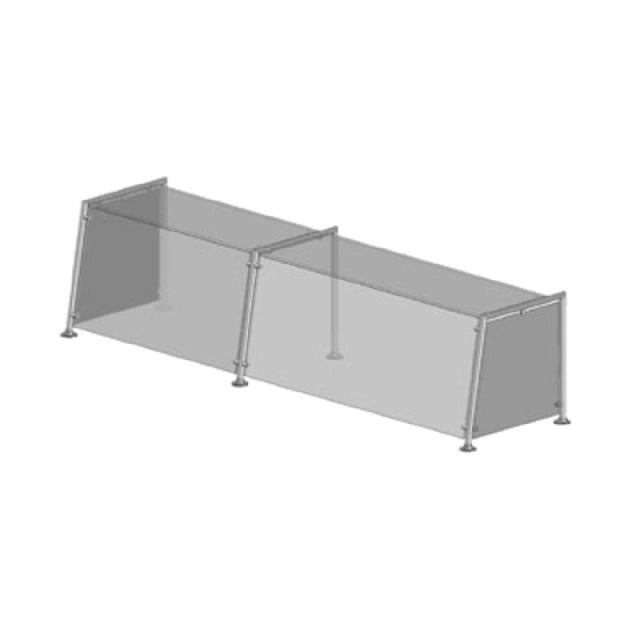 Premier Metal & Glass TM2S 1Guard™ Fixed Full-Service Sneeze Guard Single Sided Guard With Top Shelf