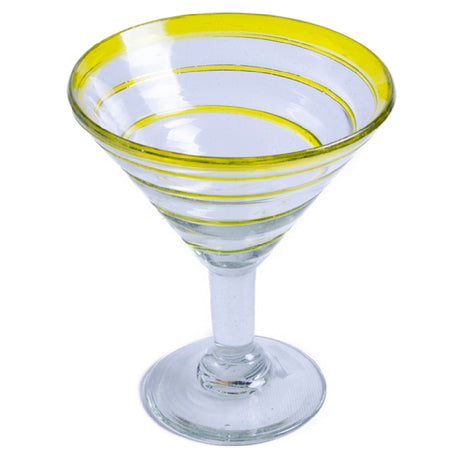 Orion Trading & Design G4667-YW Spiral Cocktail / Margarita Glass 12 Oz. 5" Dia. X 6"H