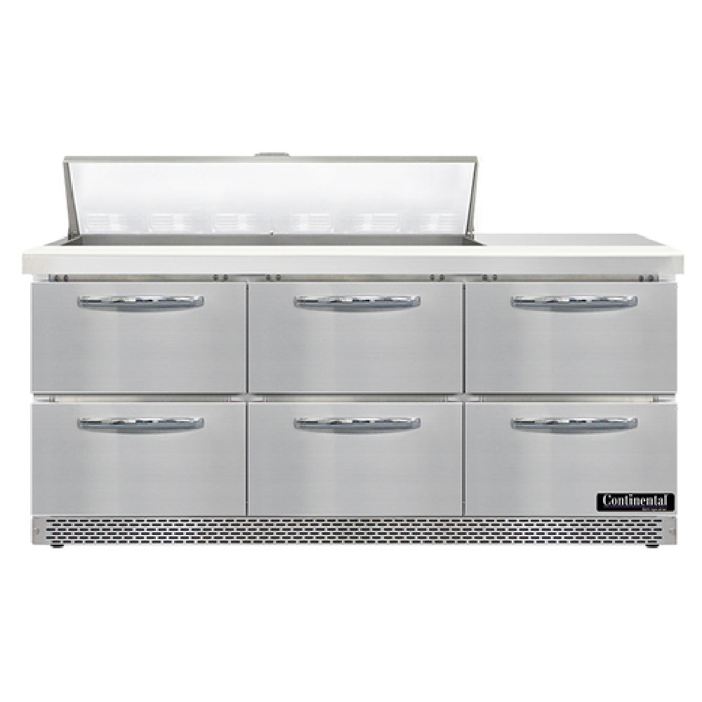Continental Refrigerator SW72N12-FB-D Sandwich Unit Front Breather 72"W