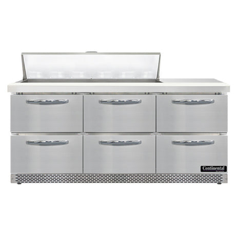 Continental Refrigerator SW72N12-FB-D Sandwich Unit Front Breather 72"W