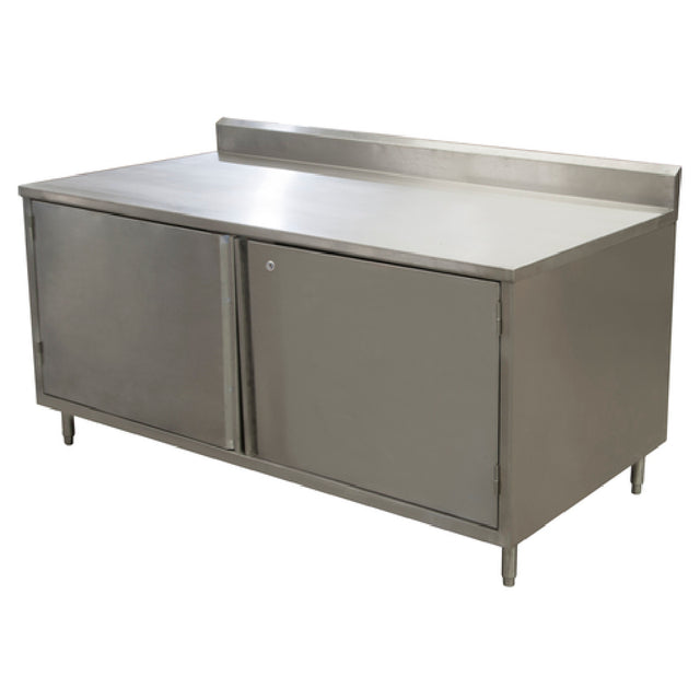 BK Resources CSTR5-2472HL Work Table Cabinet Base With Hinged Doors & Lock 72"W X 24"D X 39-3/4"H Overall Size