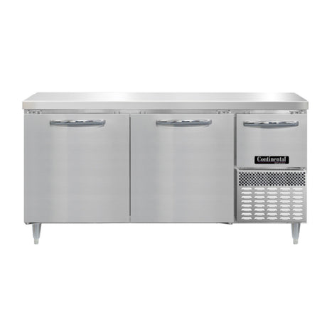 Continental Refrigerator DRA68NSS Designer Line Refrigerated Base Worktop Unit