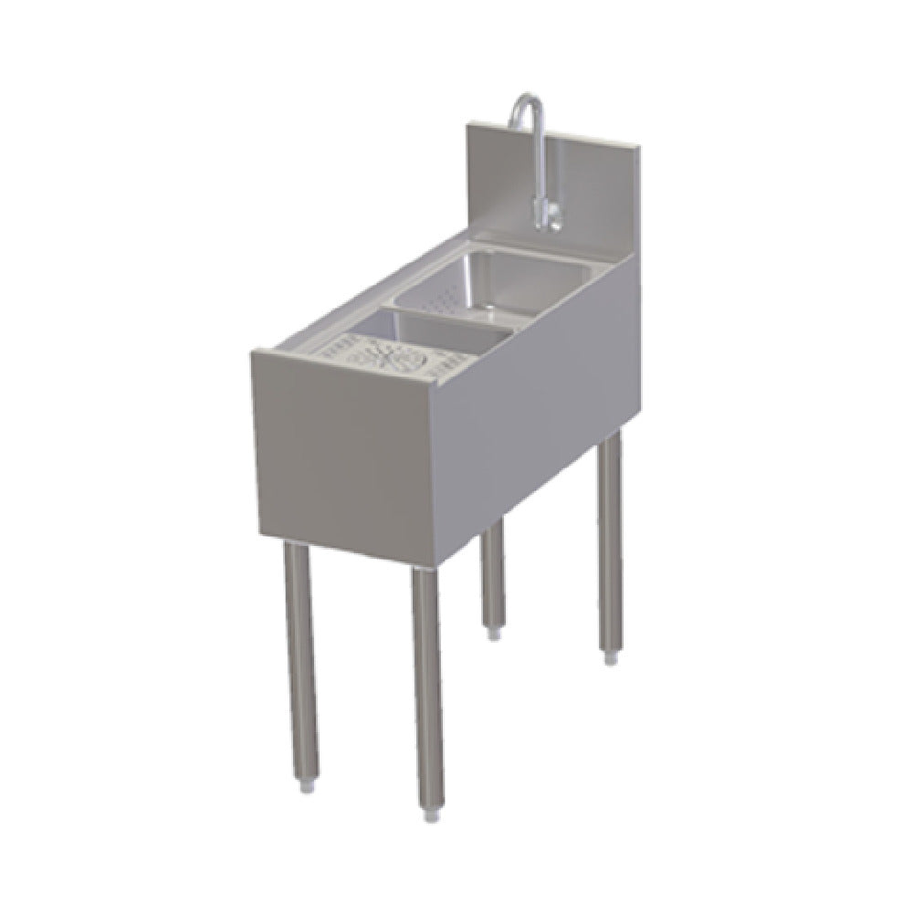 Perlick TSCE12PS Tobin Ellis Signature Underbar Utility Sink With Glass Rinser