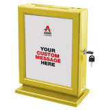 Alpine Industries ADI632-YEL Suggestion Box With Sign Holder 10-1/2" X 14"H Lock & Key