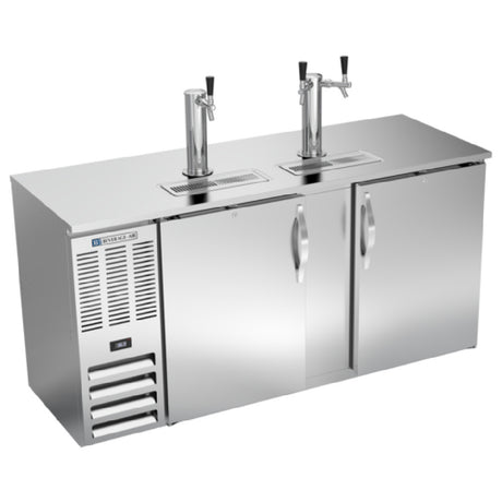 Beverage Air DDN68HC-S - Draft Beer Cooler, 68"W X 26-3/8"D X 49-5/16"H, 21.984 Cu. Ft.