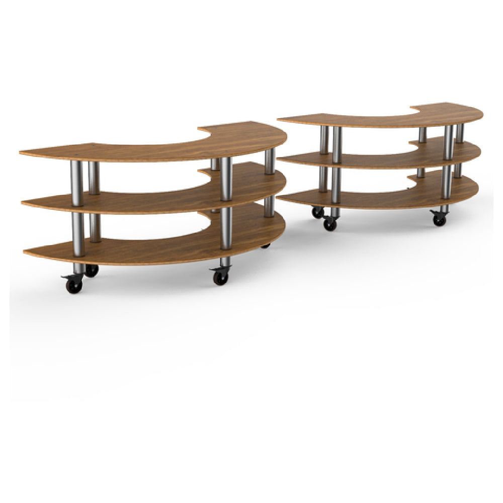 Steelite MGCMSA04BSXW Mogogo Buffet Solutions Modular W Station 3-tier 163" X 41" X 35"H