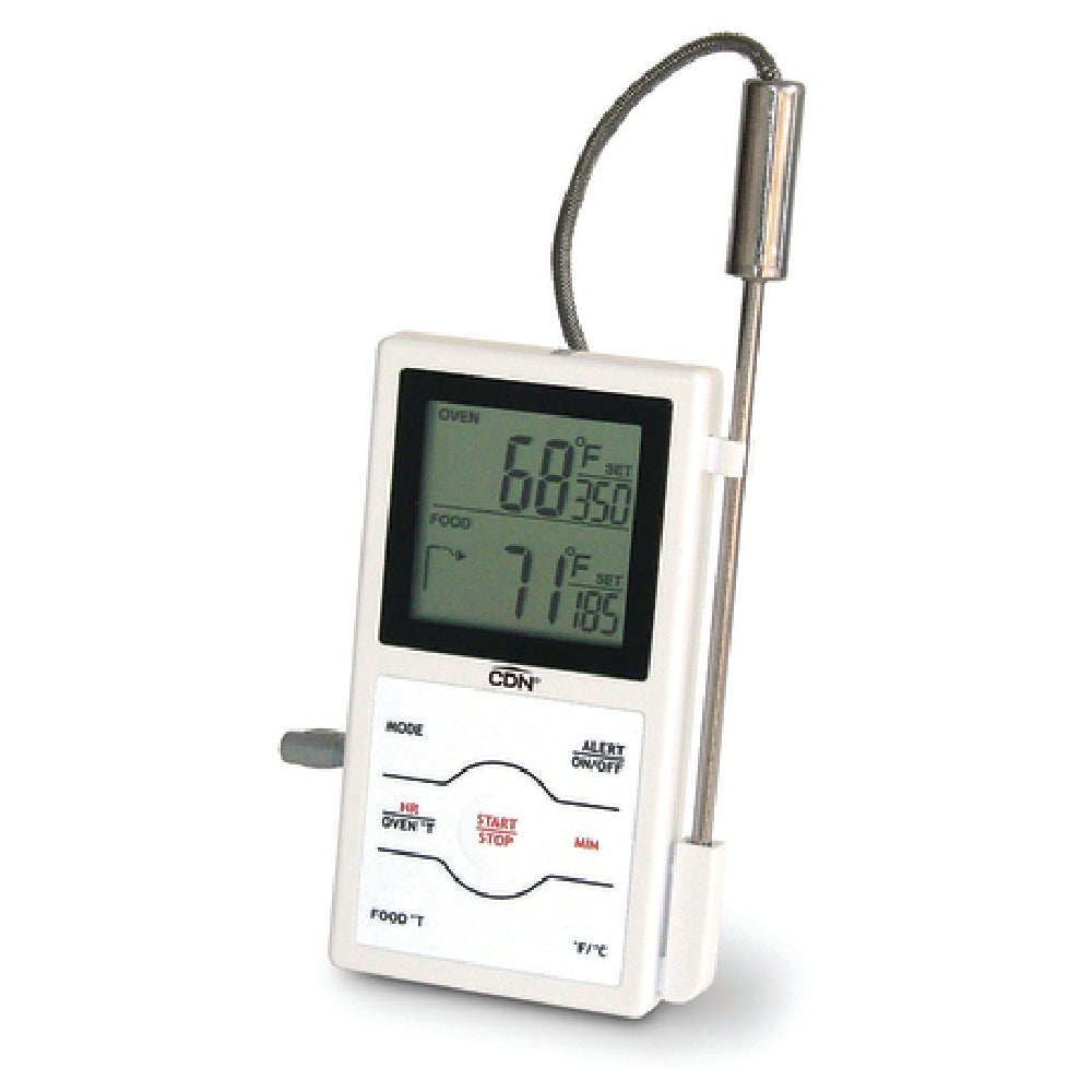 CDN DSP1-W Dual-Sensing Probe Thermometer/Timer 32 To 572°F (0 To 300°C) 10 Hrs By Hr/min/sec