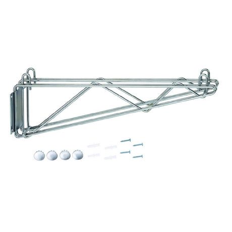 Hubert 78075 - CenPro Wall Mounting Brackets For Chrome Wire Shelving, 21" D, (2 Per Set)