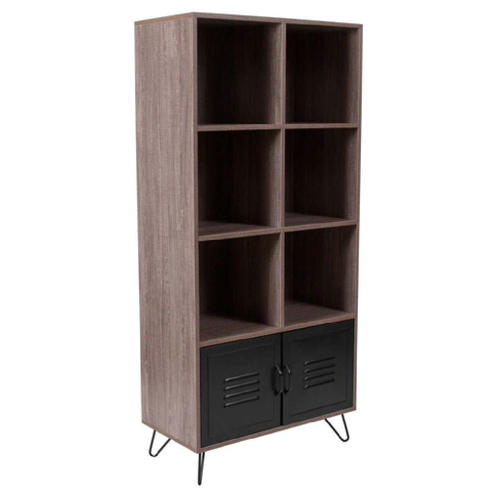 Flash Furniture NAN-JN-21735BF-GG Woodridge Collection Storage Shelf 27-1/2"W X 14"D X 59-1/4"H Overall