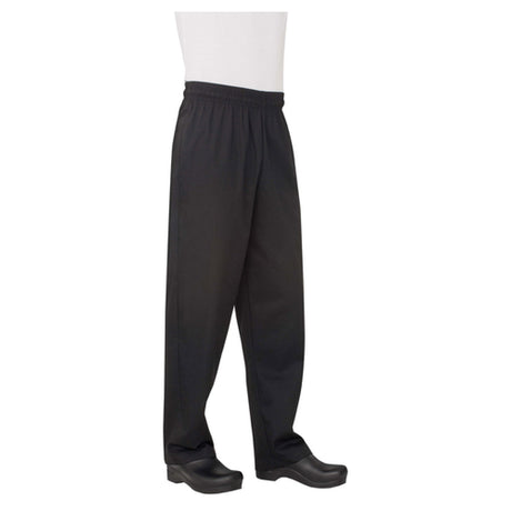 Chef Works NBBP-000-L Essential Baggy Pants Elastic Waistband With Drawstring