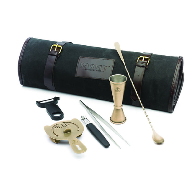 Mercer M37100ANG - Barfly® Essentials Set, 7-piece, Includes: (1) Mixology Roll