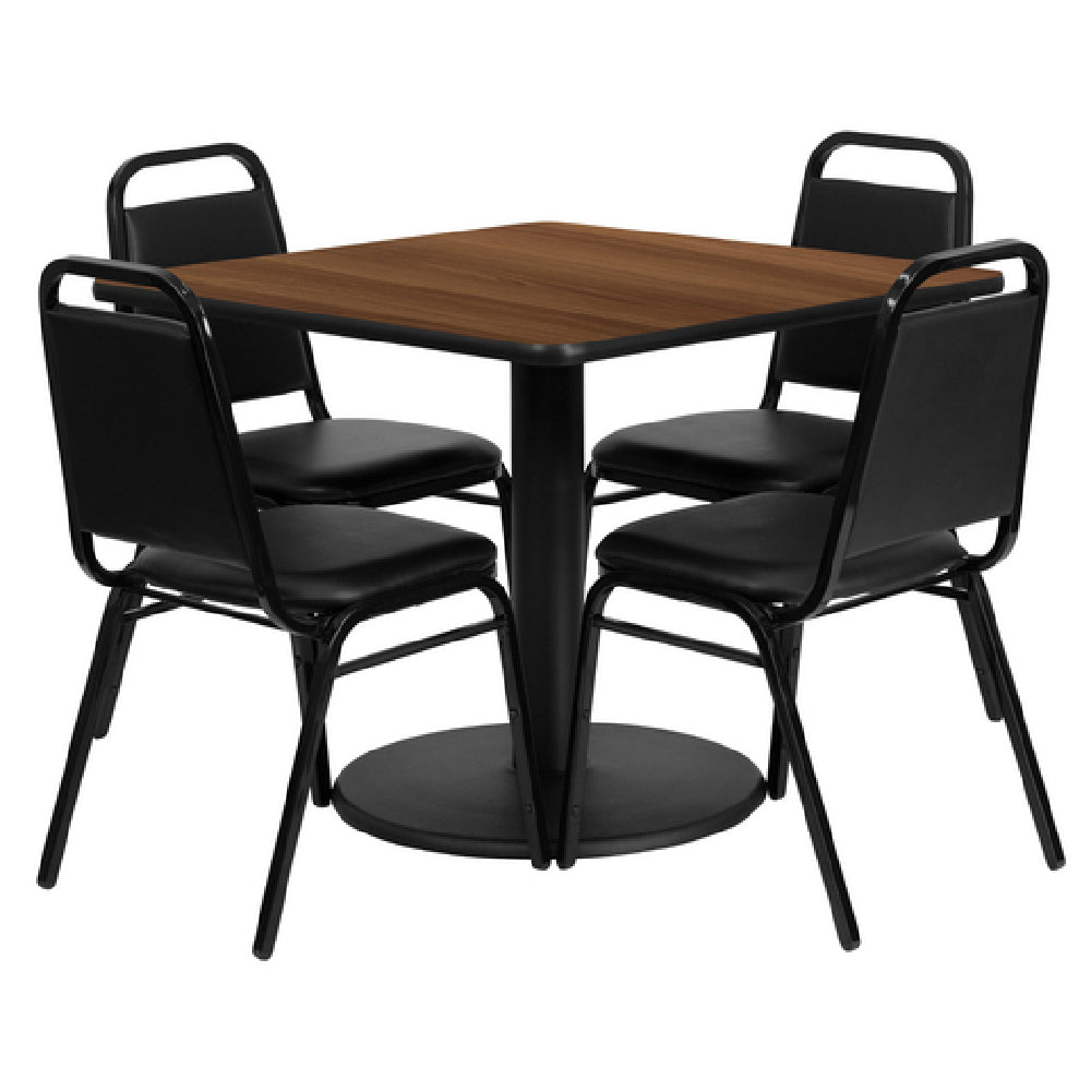 Flash Furniture RSRB1012-GG Table And Banquet Chair Set Includes (1) 36"W X 36"D X 30"H Table