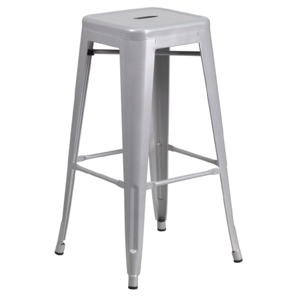 Flash Furniture CH-31320-30-SIL-GG Bar Stool 500 Lb. Weight Capacity Backless