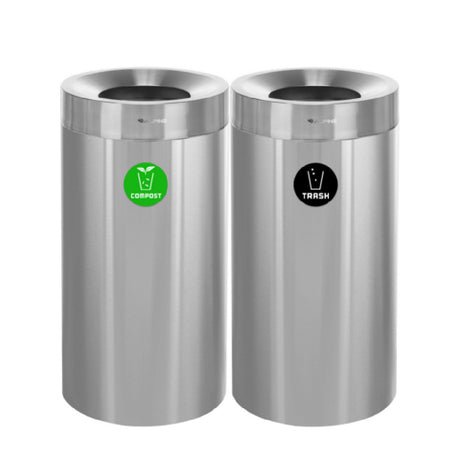 Alpine Industries ALP475-27-CO-T Compost Bin With Trash Can 27 Gallon Each 16"W X 16"D X 32"H Each