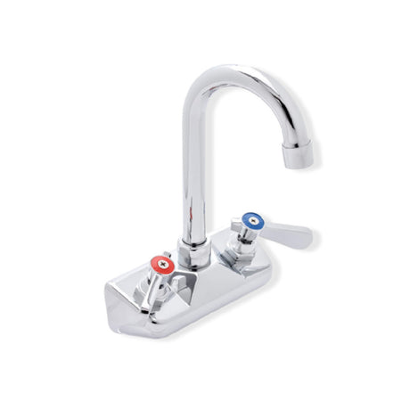 Steel Works Stainless SWFW-4-4GLL Faucet Wall Mount Gooseneck
