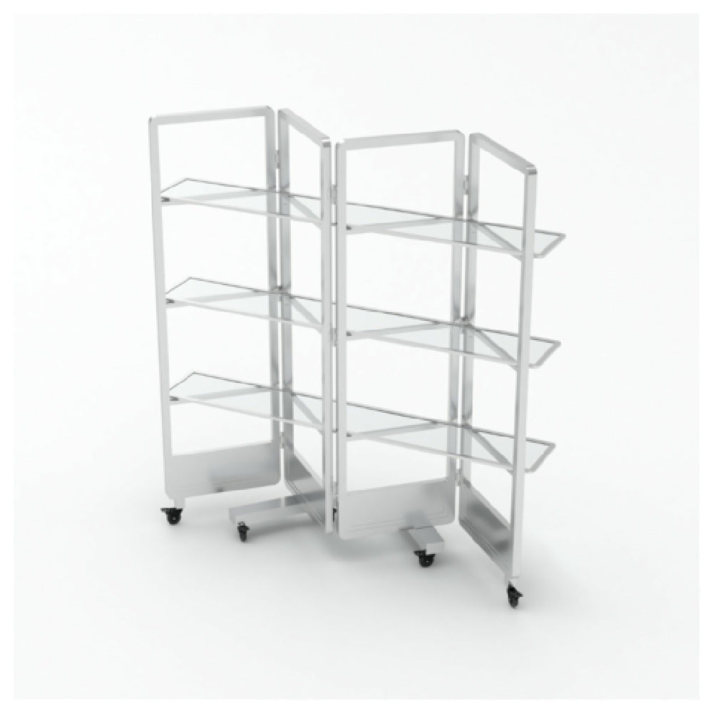 Bon Chef NX-BB-S - Nexus Back Bar Display Unit, 63" X 19.75" X 80.75", Clear Plate Glass