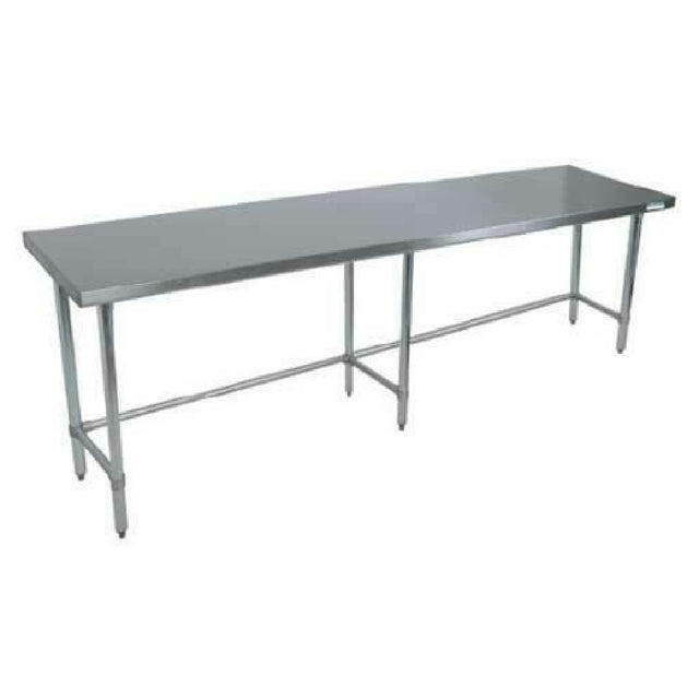 BK Resources QTTOB-9636 Work Table 96"W X 36"D X 34-3/4"H 14/304 Stainless Steel Top Reinforced With (3) 5" C Channels