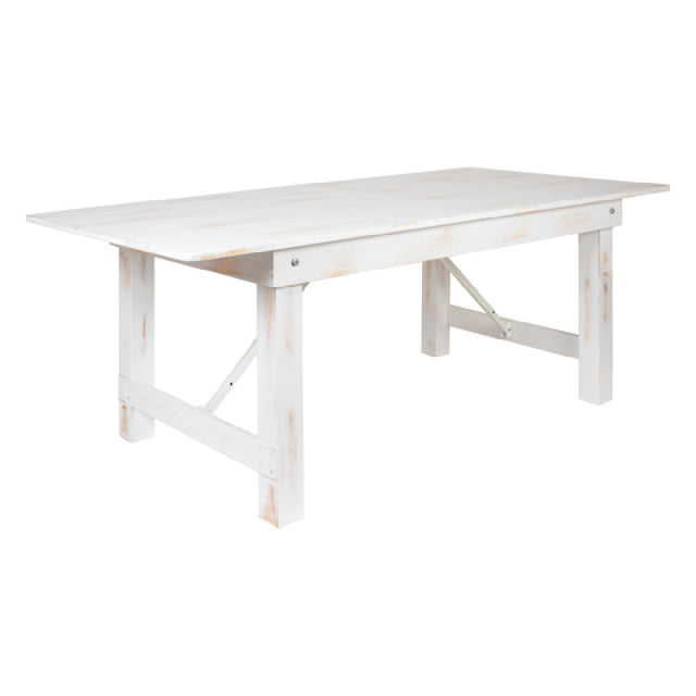 Flash Furniture XA-F-84X40-WH-GG Hercules Series Farm Table 84"W X 40"D X 30"H