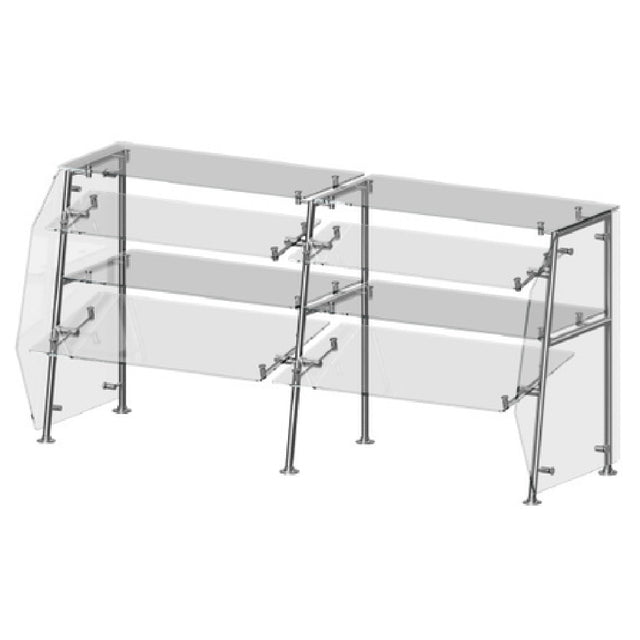 Premier Metal & Glass TMT2S-A CHOICE™ Adjustable Full-Service Sneeze Guard Single Sided Double Guard