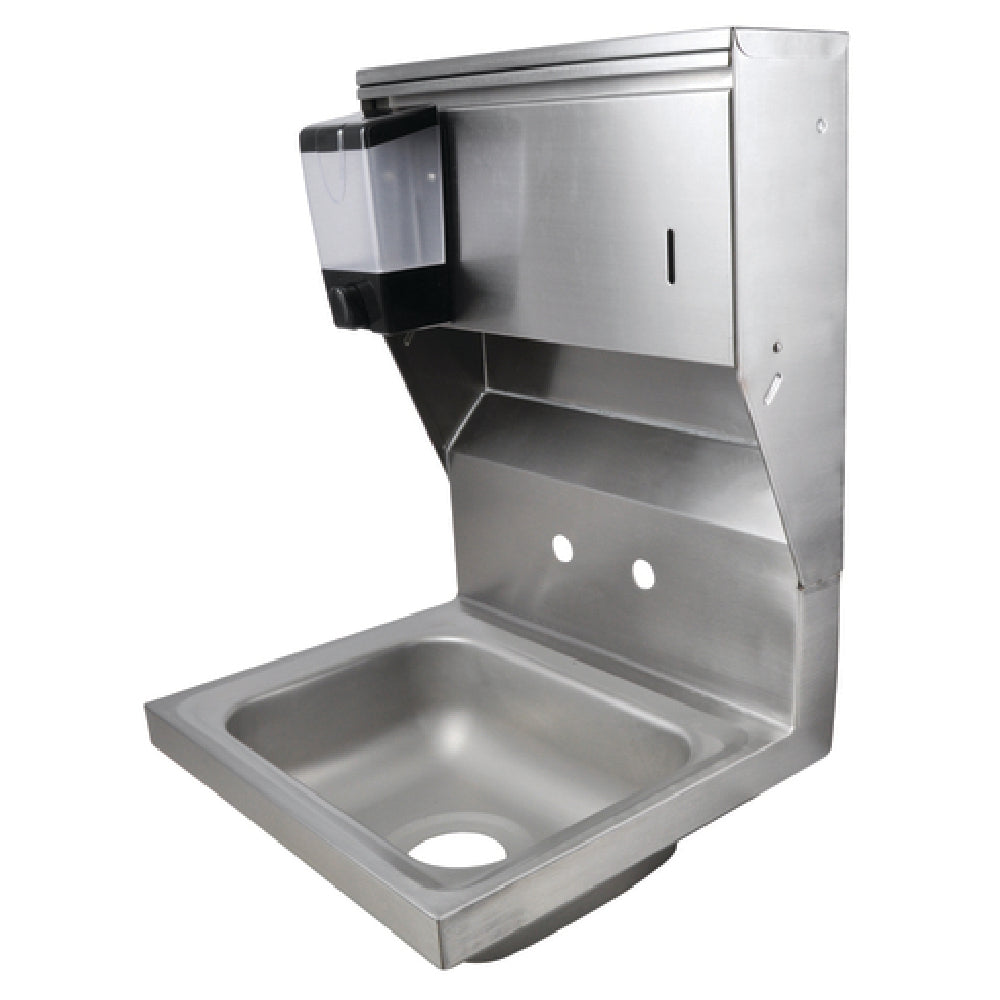 BK Resources BKHS-W-1410-4D-TD Hand Sink Wall Mount 14" Wide X 10" Front-to-back X 5" Deep Bowl