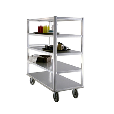 New Age Industrial 1450 Queen Mary Banquet Cart With Push Handle (5) Solid Shelves