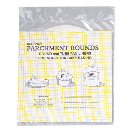 Harold Import Co. RW1100 Regency Wraps Parchment 8" Includes: 12 Round Pan Liners & 12 Tube Pan Liners (24 Pack)