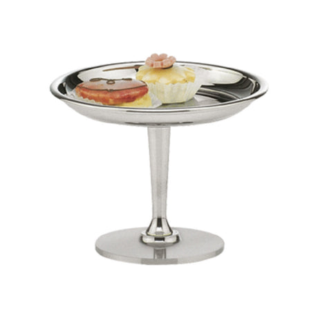 Bauscher Hepp 13.4868.1600 - Pastry Stand, 6-2/5" Dia. X 3-1/2"H, 18/10 Stainless Steel