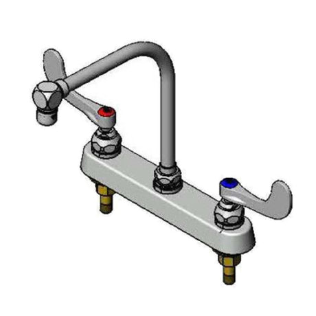 T&S Brass B-1149 Faucet Workboard Deck Mount 8" Center