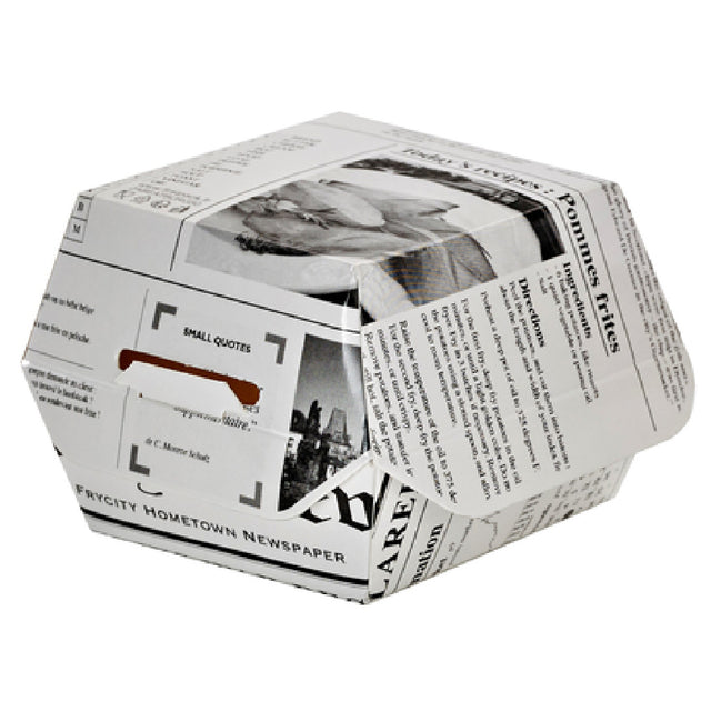 PacknWood 210EATBNEWS50 - Grab & Go Sider Box, 2oz., 2.8" X 2.8" X 2"
