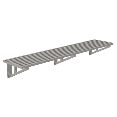 Advance Tabco DT21-12 Slotted Wall Shelf 144"W X 21"D 1-1/2" Square Stainless Steel Tubing With 1-3/4" Spacing