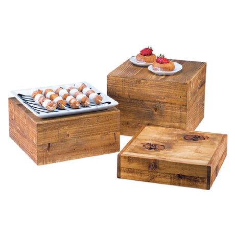 Cal Mil 432-3-99 Madera Display Tray/Riser 12"W X 12"D X 3-1/4"H Cube