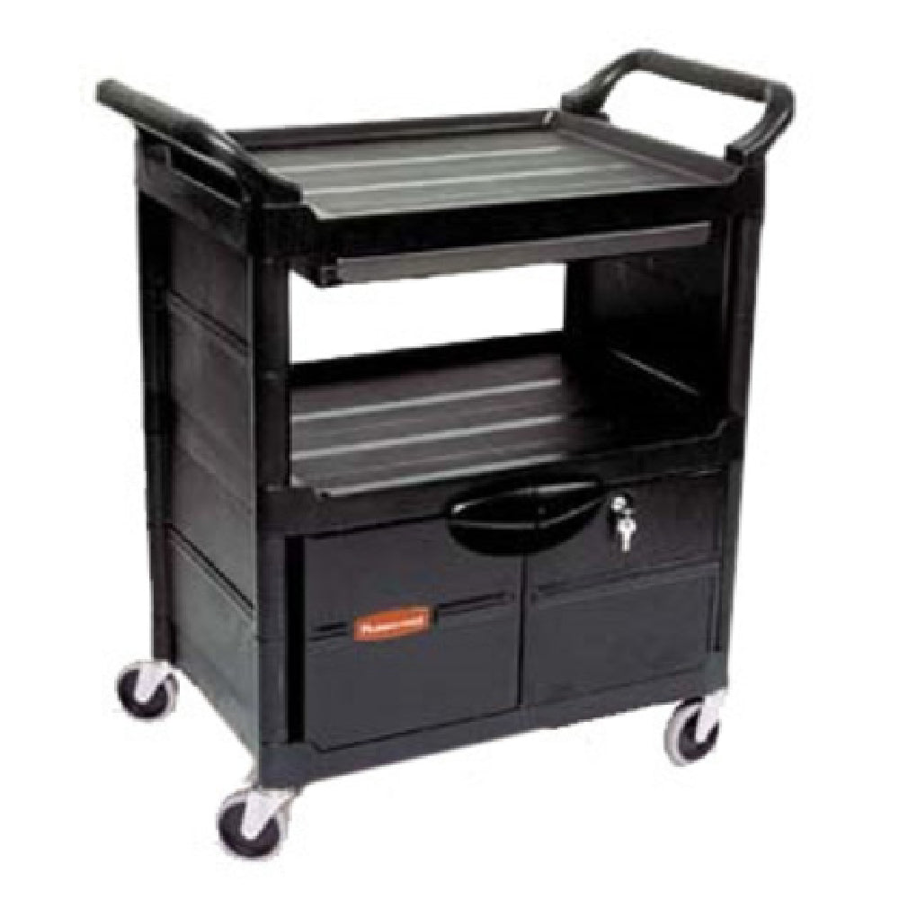 Rubbermaid FG345700BLA - Utility Cart, 33-5/8"L X 18-5/8"W X 37-3/4"H, (3) Shelves