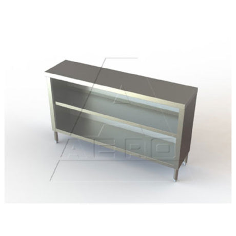 AERO Manufacturing DC-15120 Dish Cabinet 120"W X 15"D 16 Gauge 300 Series Stainless Steel Top With 1 Rolled Edge