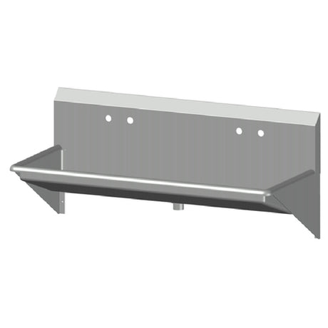 SPG MSHS-4 - Universal Stainless Multi-Station Hand Sink, Wall Mount, 48" X 20" Front-to-back