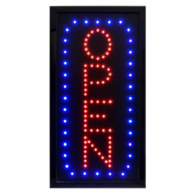 Alpine Industries ALP497-04 LED Open Sign 19"W X 1"D X 10"H Vertical