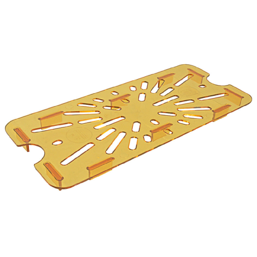 Franklin Machine Products 133-1730 Carlisle® Food Pan Drain Shelf 1/3 Size Amber Polycarbonate