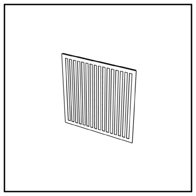 Bauscher Hepp VE-38067 - Venta® Metal Panel, With Cut-out Decor "STRIPES" To Cover The Side Of The Buffet Table