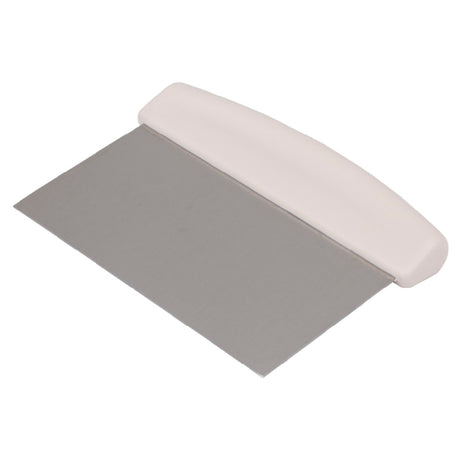Stanton Trading PL941 - Dough Scraper, 6" Wide X 4" High, Polished Stainless Steel Blade With Plastic Handle