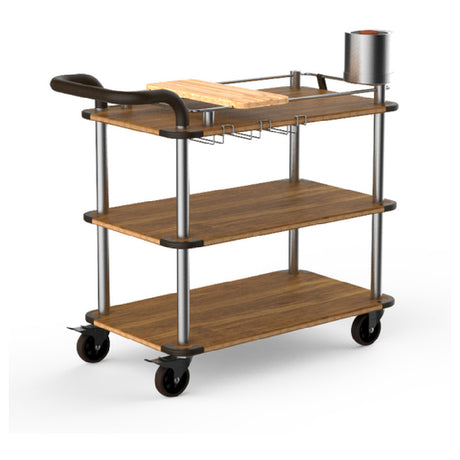 Steelite MGCRNX03BSXX Mogogo Buffet Solutions Roll'n Mixology Service Cart 41-1/2" X 21" X 40-1/2"H